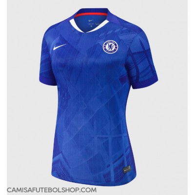 Camisa de time de futebol Chelsea Dario Essugo #14 Replicas 1º Equipamento Feminina 2025-26 Manga Curta Camisa de time de futebol Chelsea Dario Essugo #14 Replicas 1º Equipamento Feminina 2025-26 Manga Curta
